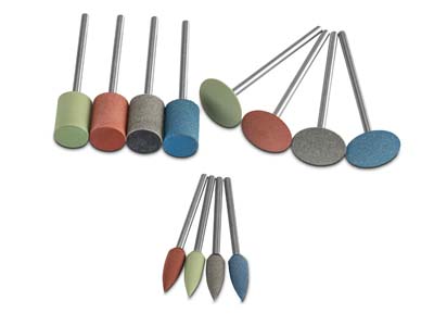 Eveflex Rubber Set Of 12 Burrs For Cleaning Up Rings, Including       Mandrels