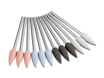 Eveflex Silicone Burr Flame, Set Of 12