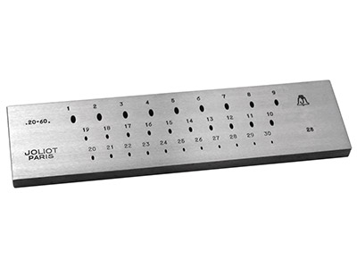 Steel Oval Drawplate, 2.0mm -      6.0mm, 30 Hole