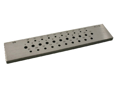 Steel Round Drawplate, 0.5mm -     4.0mm, 40 Hole