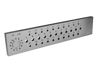 Steel Round Drawplate, 3.0mm -     6.0mm, 31 Hole