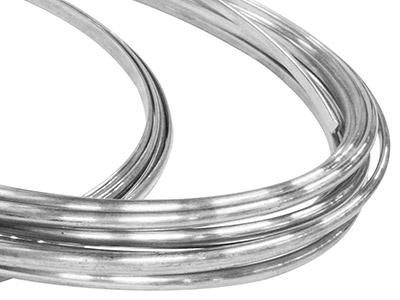 950 Platinum D Shape Wire 4.00mm X 2.00mm