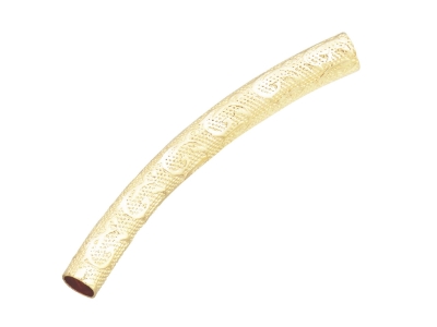 Gold Filled Round Tube Ornate      Curved Spacer 30mm Pack of 5