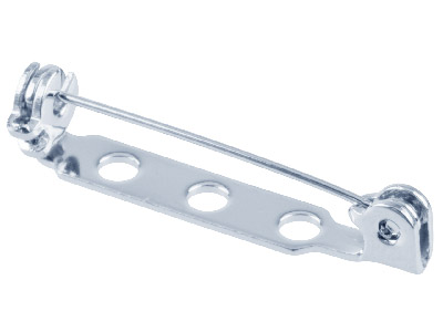 Plated Brooch Pins 3 Hole 25mm     Pack of 6