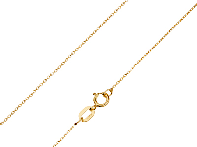 9ct Yellow Gold 0.8mm Diamond Cut  Oval Belcher Chain 1845cm       Unhallmarked